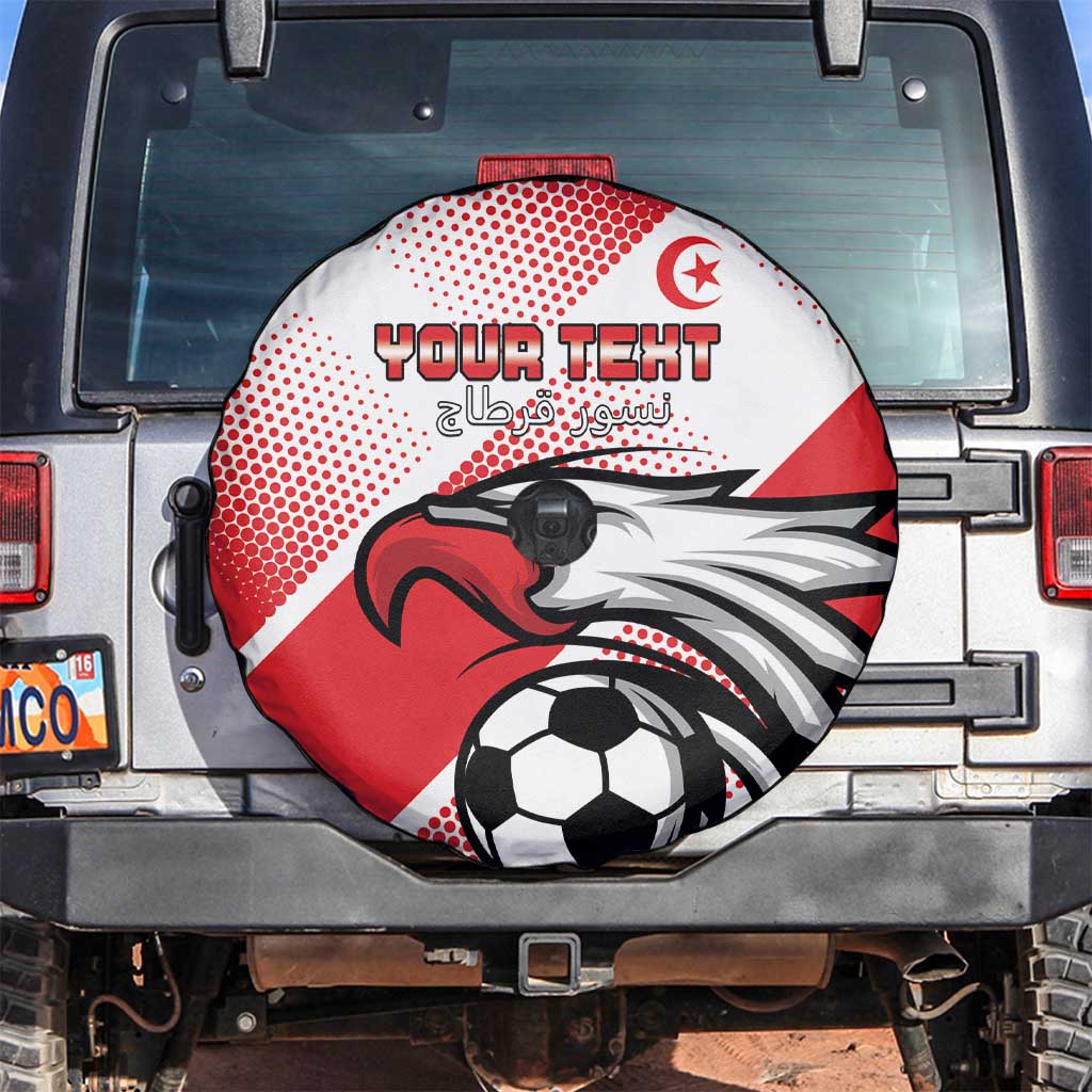 Custom Tunisia Football Spare Tire Cover Eagle Mascot - Sporty Style