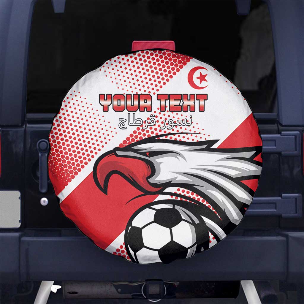 Custom Tunisia Football Spare Tire Cover Eagle Mascot - Sporty Style