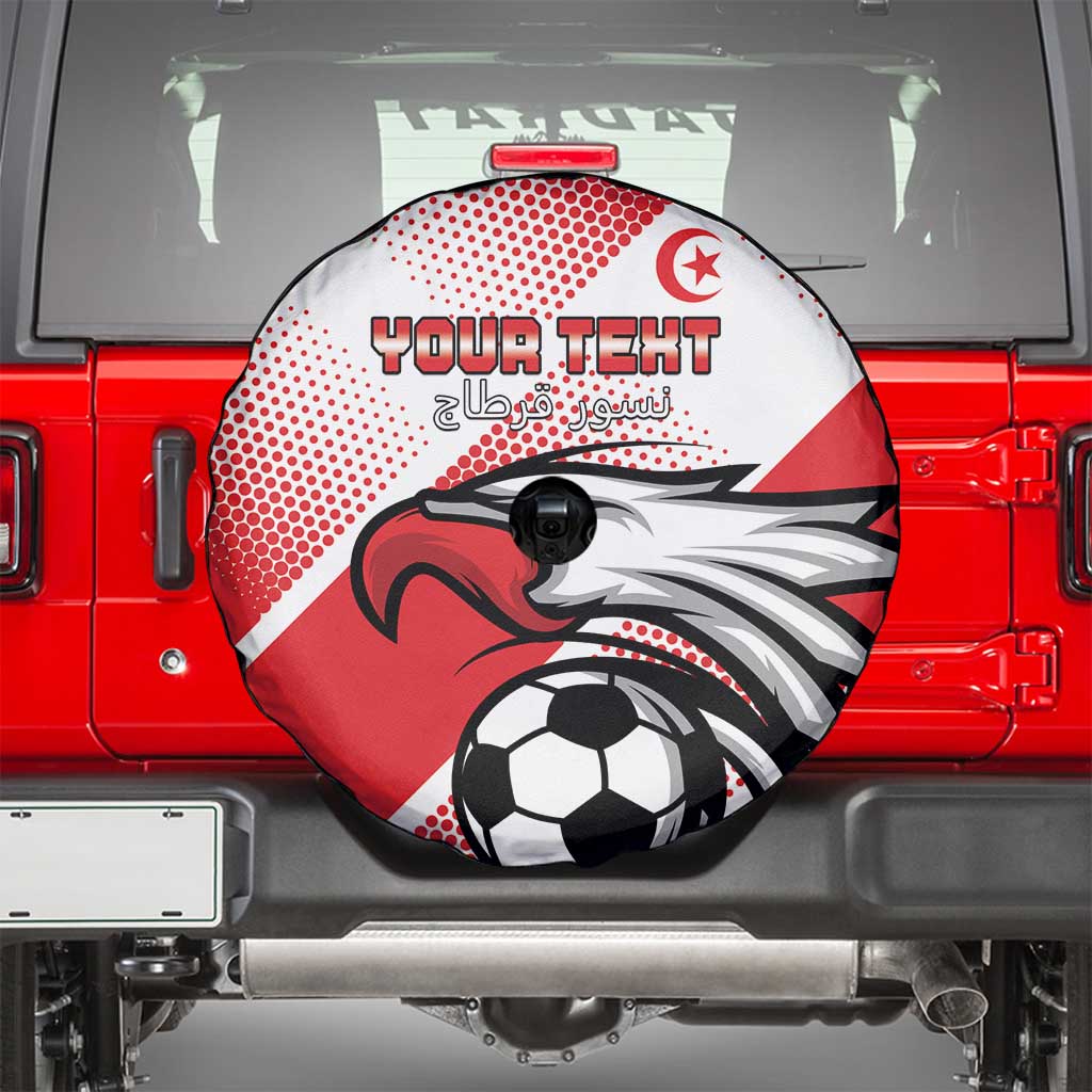 Custom Tunisia Football Spare Tire Cover Eagle Mascot - Sporty Style