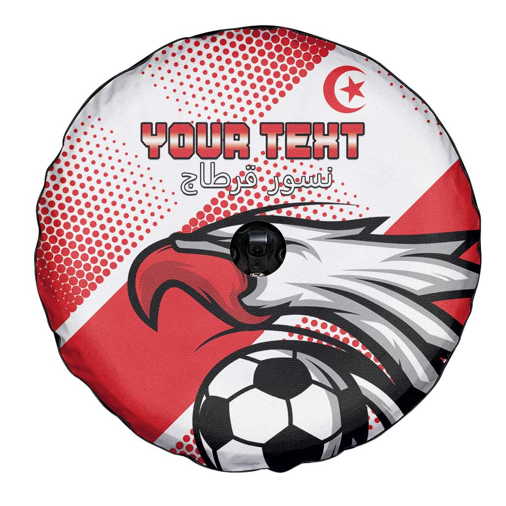 Custom Tunisia Football Spare Tire Cover Eagle Mascot - Sporty Style