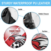 Custom Tunisia Football Spare Tire Cover Eagle Mascot - Sporty Style