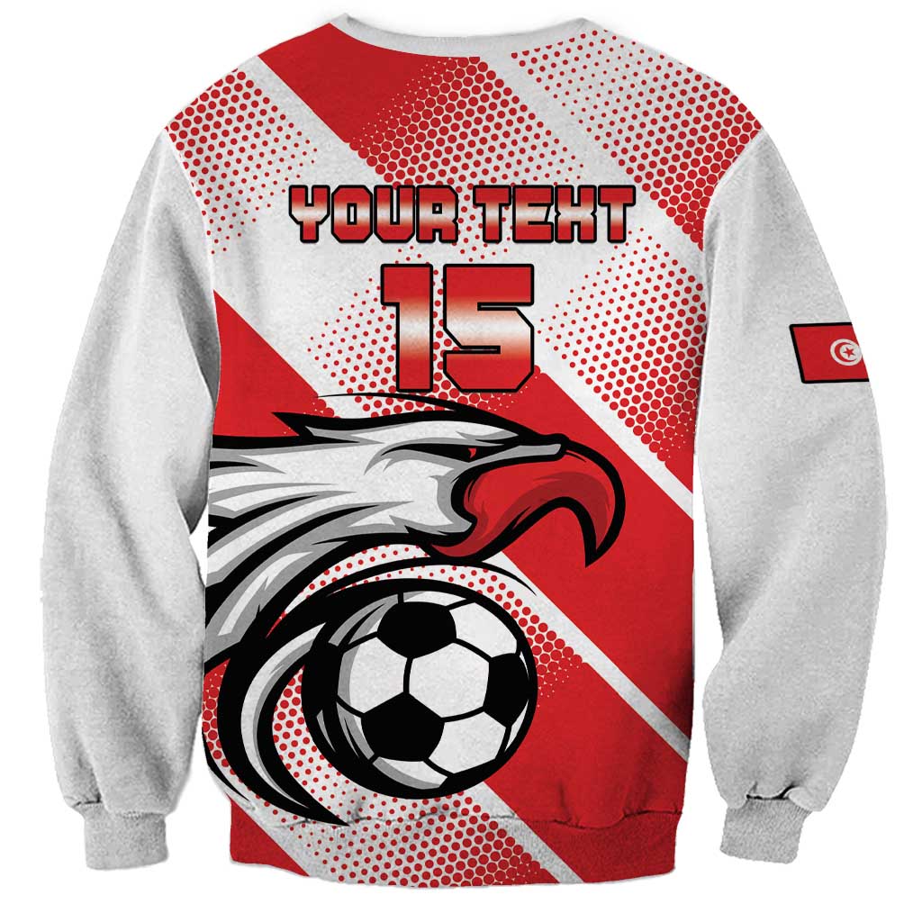 Custom Tunisia Football Sweatshirt Eagle Mascot - Sporty Style