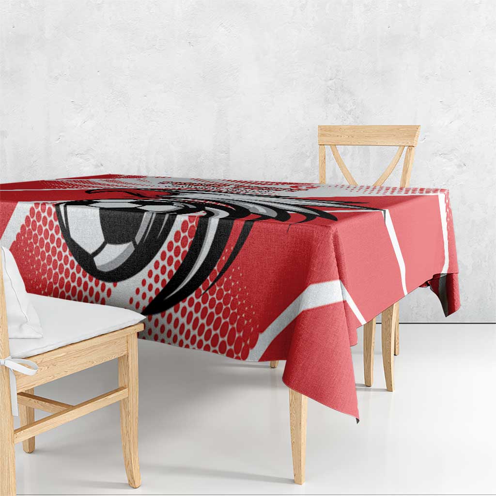 Custom Tunisia Football Tablecloth Eagle Mascot - Sporty Style