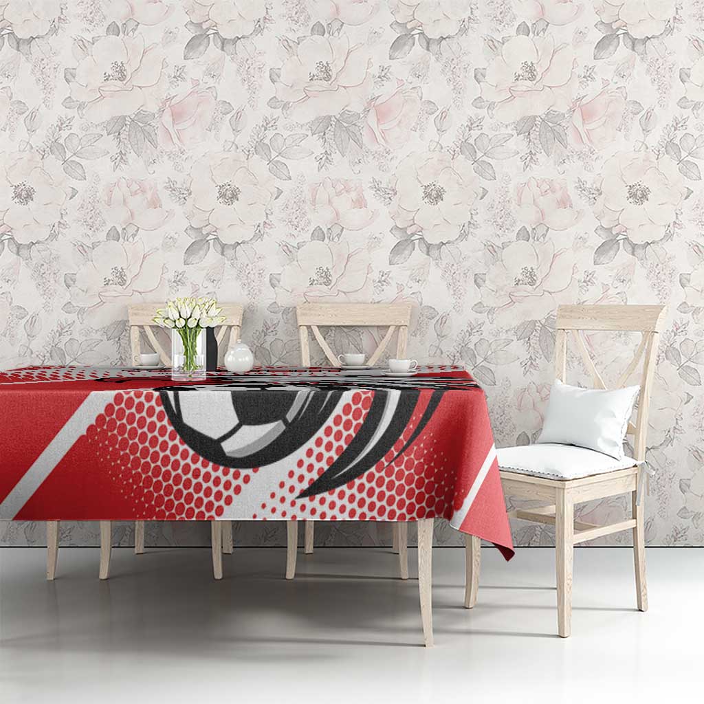 Custom Tunisia Football Tablecloth Eagle Mascot - Sporty Style