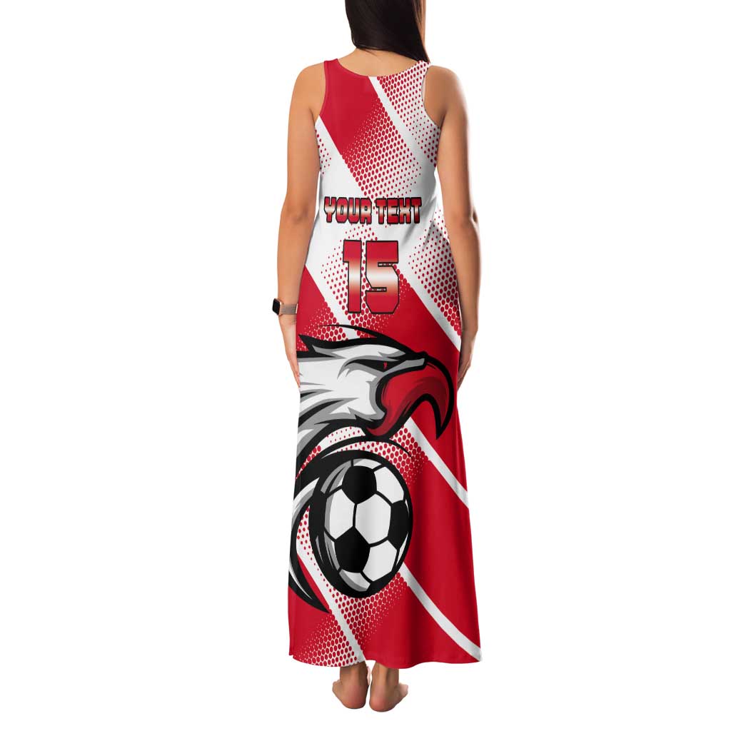 Custom Tunisia Football Tank Maxi Dress Eagle Mascot - Sporty Style