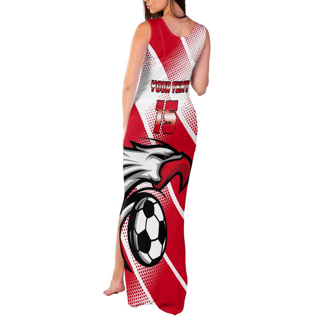 Custom Tunisia Football Tank Maxi Dress Eagle Mascot - Sporty Style