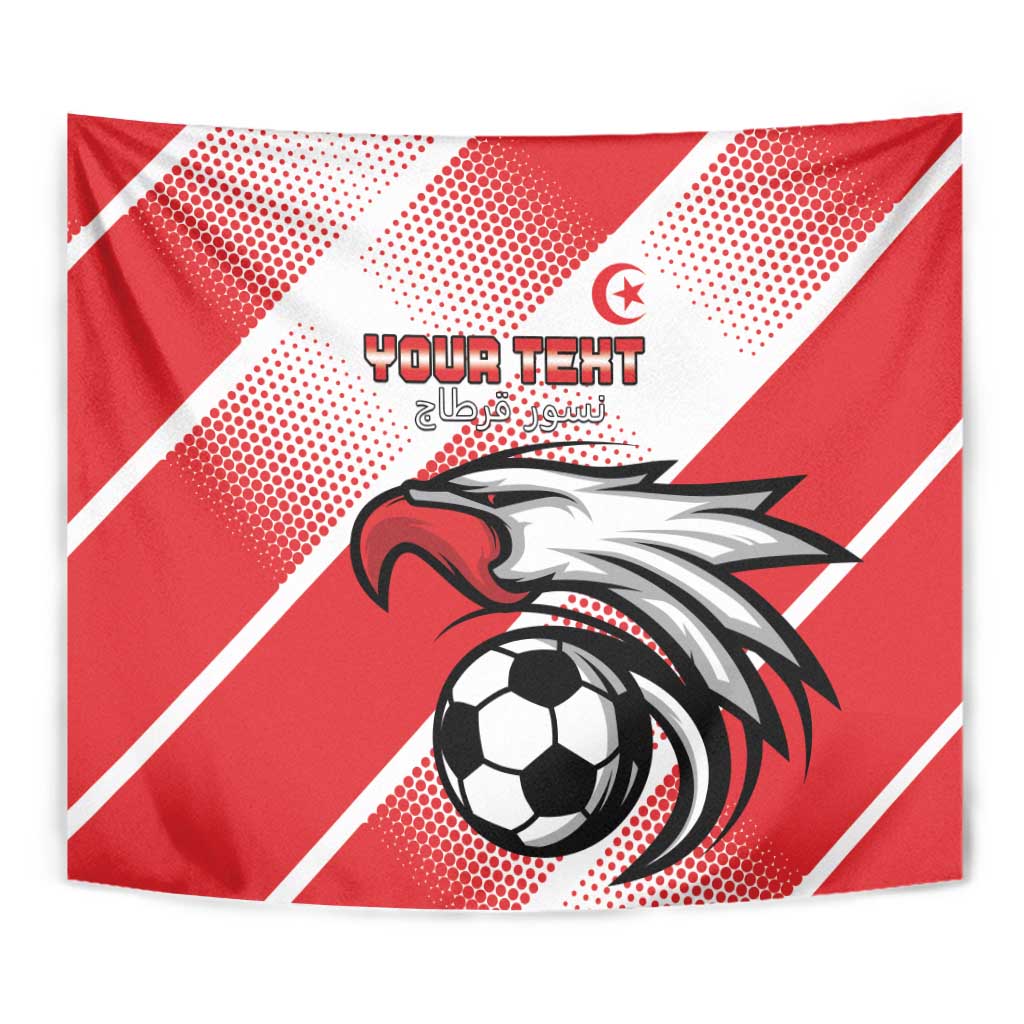 Custom Tunisia Football Tapestry Eagle Mascot - Sporty Style