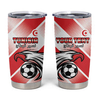 Custom Tunisia Football Tumbler Cup Eagle Mascot - Sporty Style