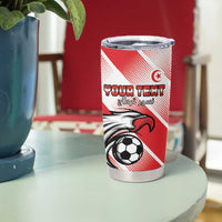 Custom Tunisia Football Tumbler Cup Eagle Mascot - Sporty Style