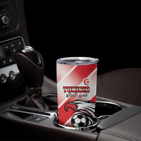 Custom Tunisia Football Tumbler Cup Eagle Mascot - Sporty Style