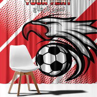 Custom Tunisia Football Window Curtain Eagle Mascot - Sporty Style - Wonder Print Shop