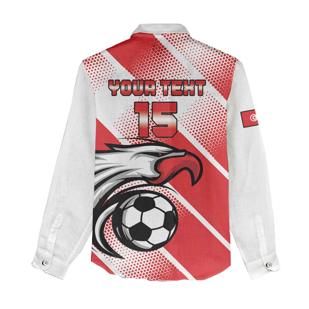 Custom Tunisia Football Women Casual Shirt Eagle Mascot - Sporty Style - Wonder Print Shop