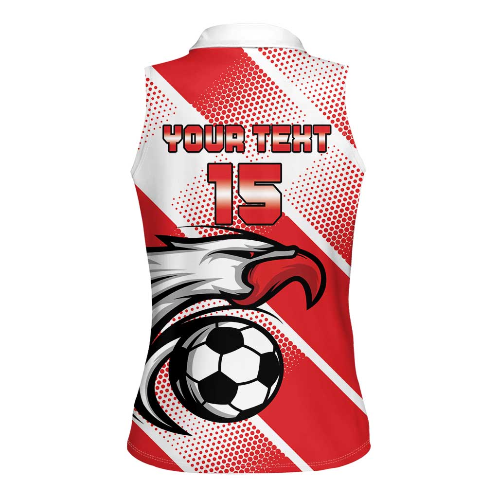 Custom Tunisia Football Women Sleeveless Polo Shirt Eagle Mascot - Sporty Style - Wonder Print Shop