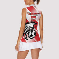 Custom Tunisia Football Women Sleeveless Polo Shirt Eagle Mascot - Sporty Style - Wonder Print Shop