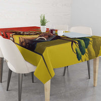 Senegal Independence Day Tablecloth Lion With Baobab