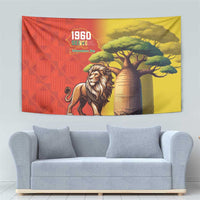 Senegal Independence Day Tapestry Lion With Baobab