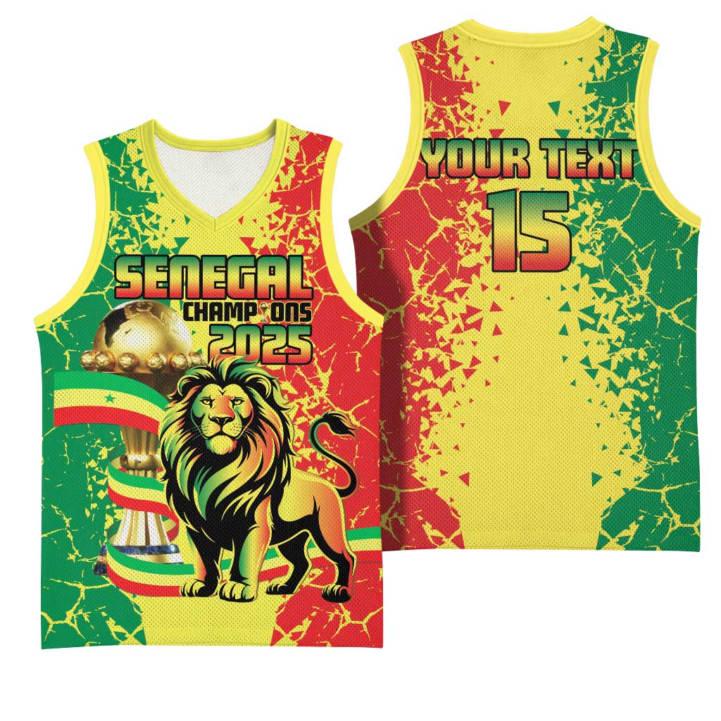 Custom Senegal Football Basketball Jersey We Are the Champions
