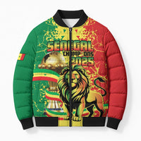 Custom Senegal Football Bomber Puffer Jacket We Are the Champions