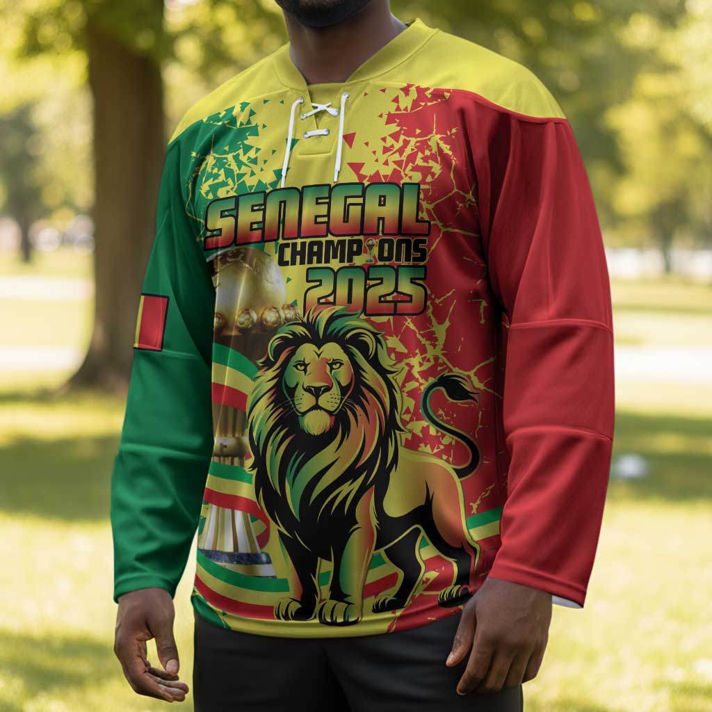 Custom Senegal Football Hockey Jersey We Are the Champions