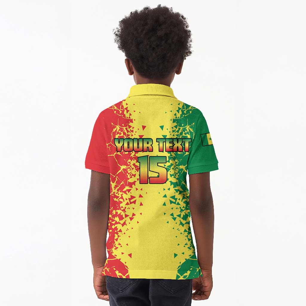 Custom Senegal Football Kid Polo Shirt We Are the Champions