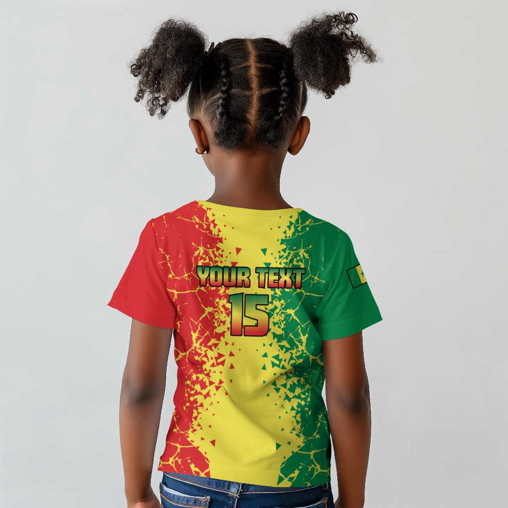 Custom Senegal Football Kid T shirt We Are the Champions