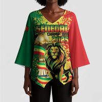 Custom Senegal Football Kimono Sleeve Blouse We Are the Champions