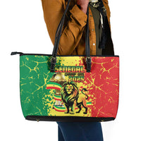 Senegal Football Leather Tote Bag We Are the Champions