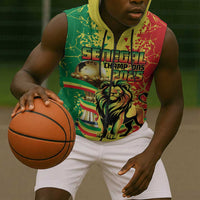 Custom Senegal Football Sleeveless Zip Hoodie We Are the Champions