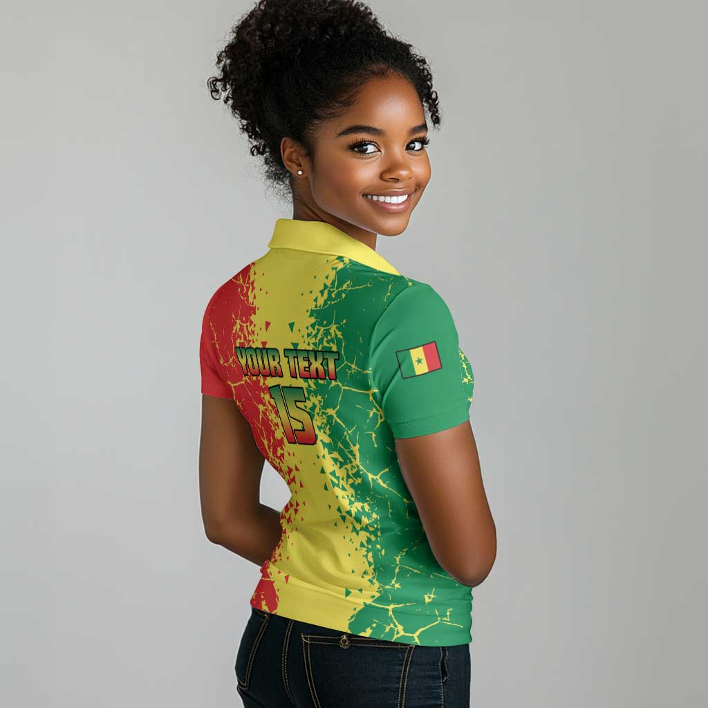 Custom Senegal Football Women Polo Shirt We Are the Champions