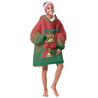 Custom Morocco Football Kid Wearable Blanket Hoodie 2025 Victory Is Ours