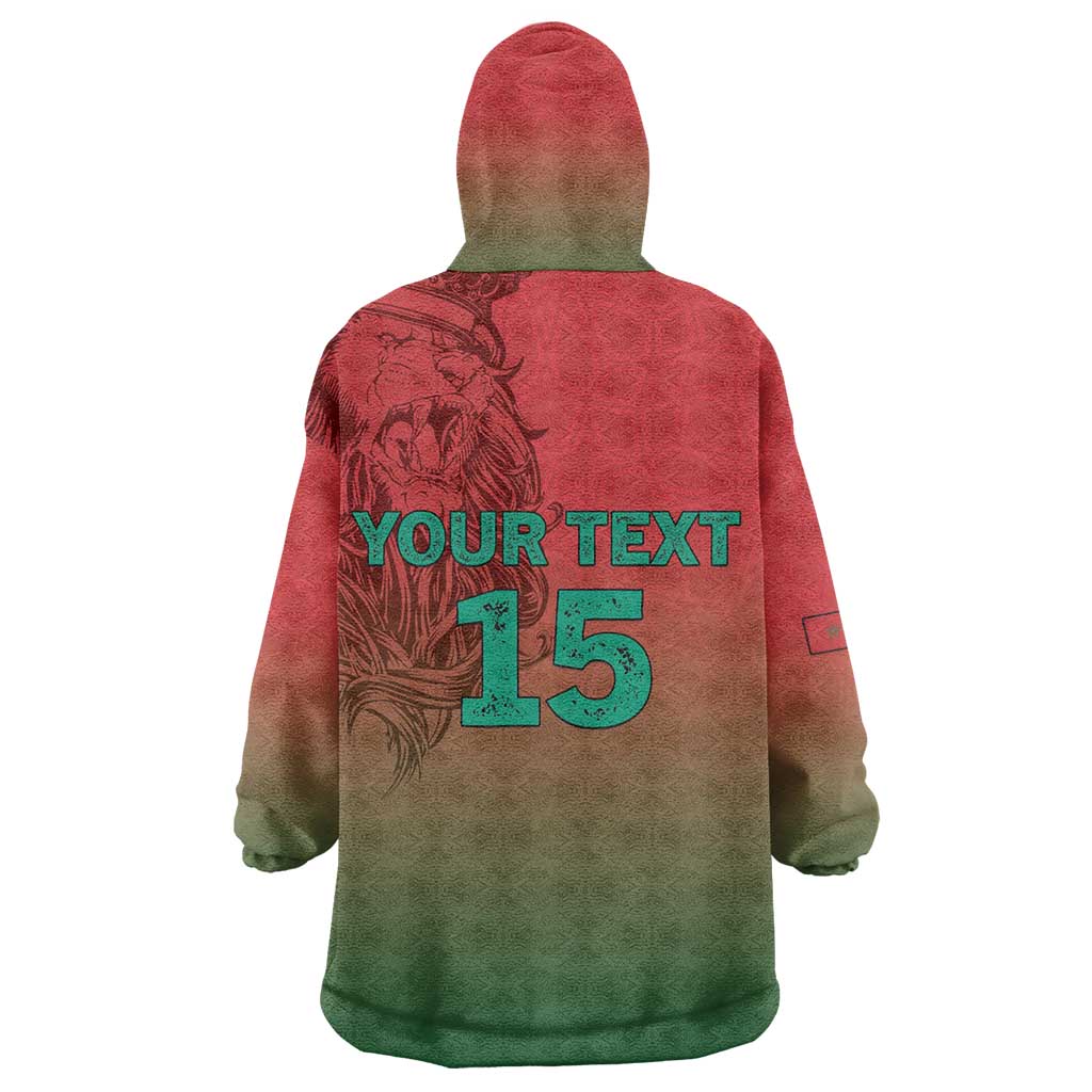Custom Morocco Football Kid Wearable Blanket Hoodie 2025 Victory Is Ours
