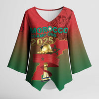 Custom Morocco Football Kimono Sleeve Blouse 2025 Victory Is Ours