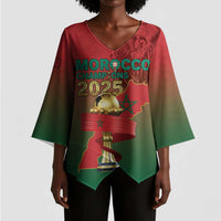 Custom Morocco Football Kimono Sleeve Blouse 2025 Victory Is Ours