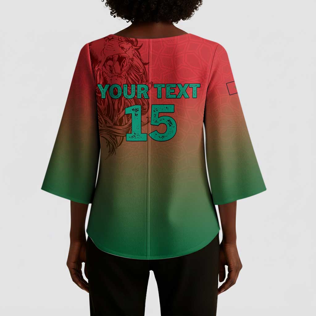 Custom Morocco Football Kimono Sleeve Blouse 2025 Victory Is Ours