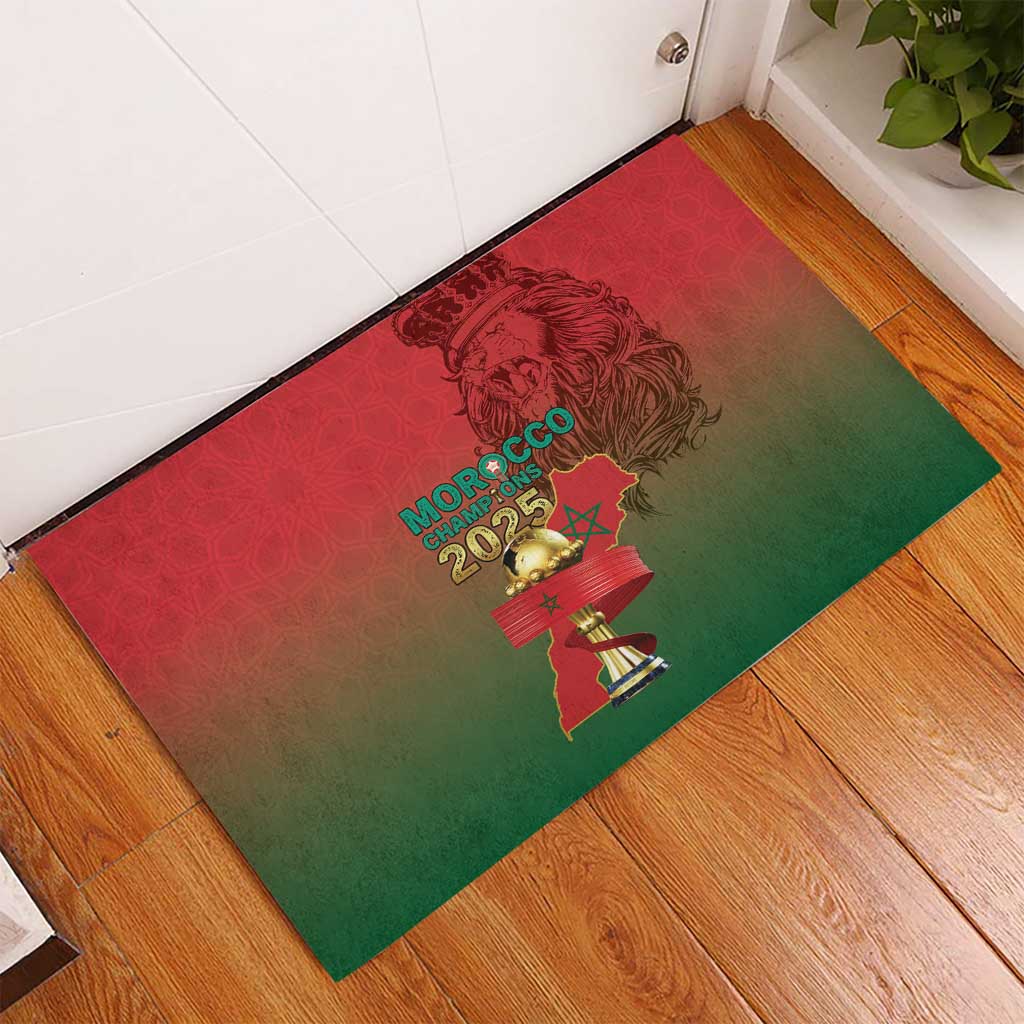 Morocco Football Rubber Doormat 2025 Victory Is Ours