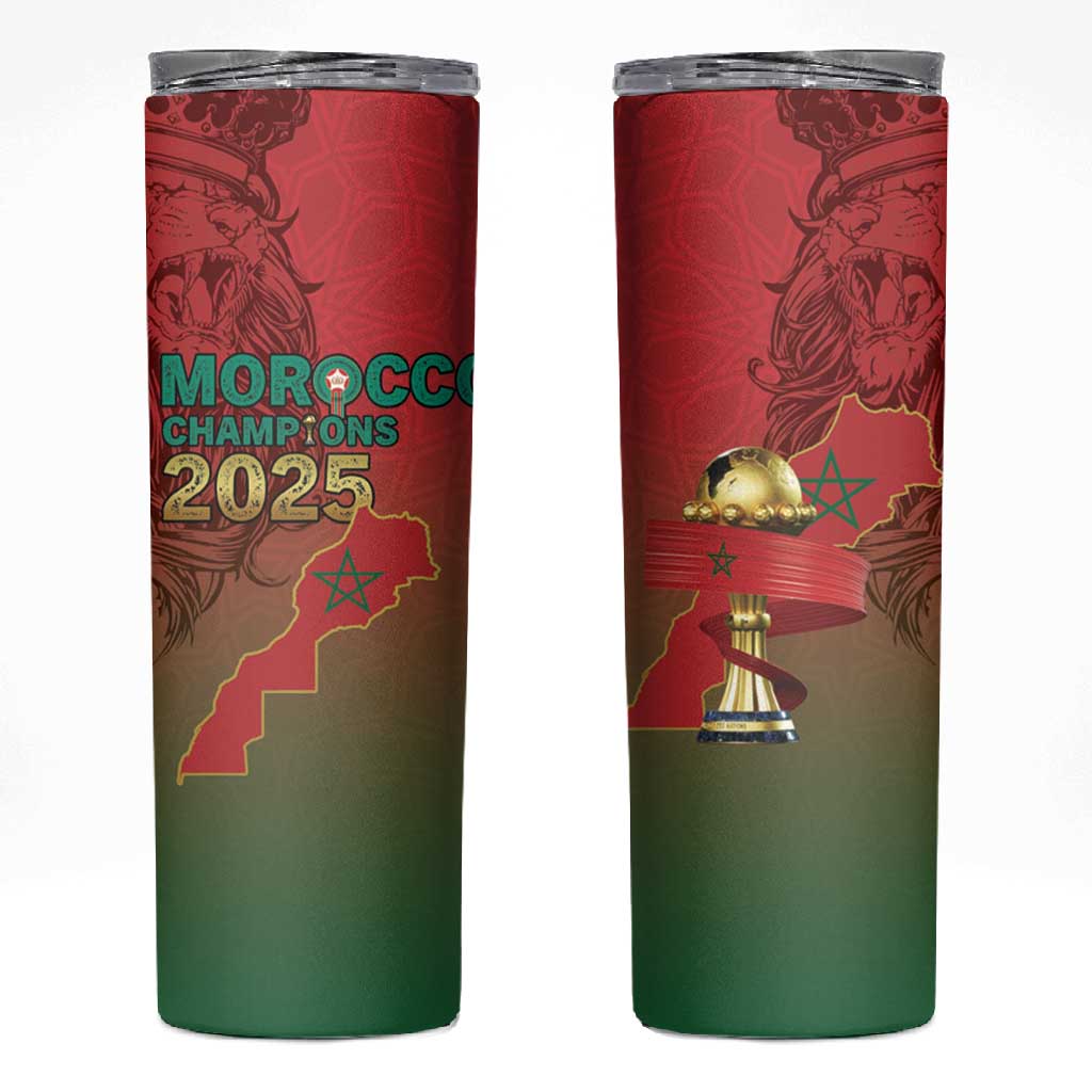 Morocco Football Skinny Tumbler 2025 Victory Is Ours