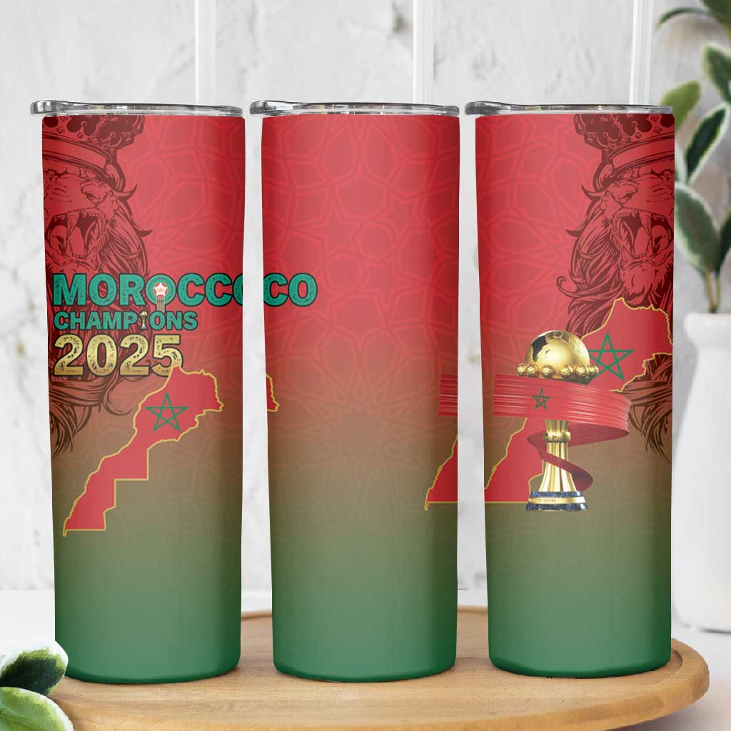 Morocco Football Skinny Tumbler 2025 Victory Is Ours