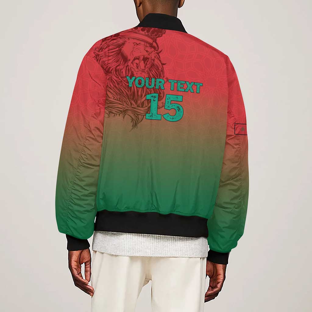 Custom Morocco Football Sleeve Zip Bomber Jacket 2025 Victory Is Ours