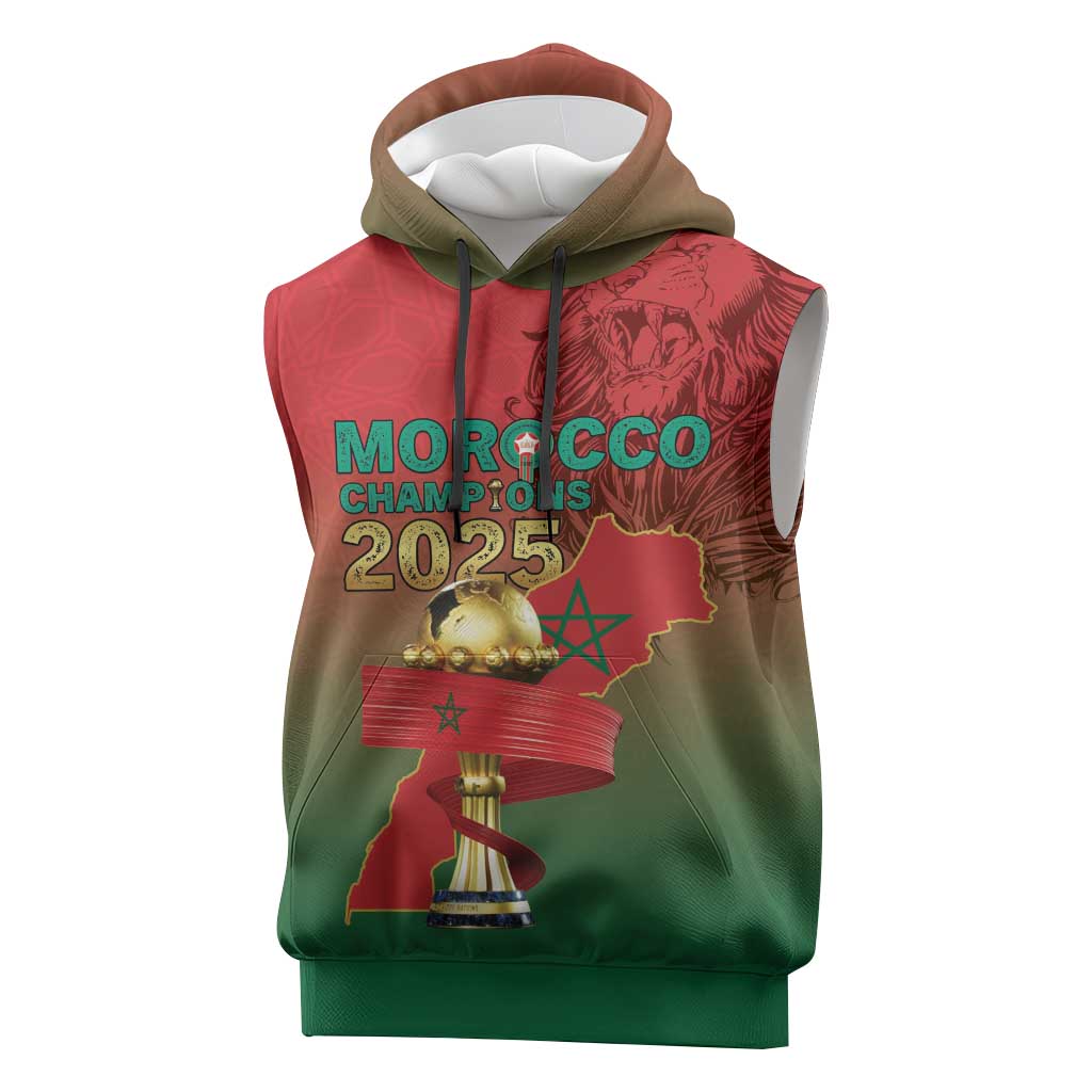 Custom Morocco Football Sleeveless Hoodie 2025 Victory Is Ours