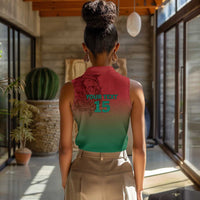 Custom Morocco Football Women Sleeveless Polo Shirt 2025 Victory Is Ours