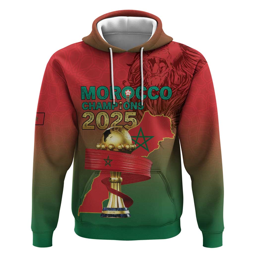 Custom Morocco Football Zip Hoodie 2025 Victory Is Ours