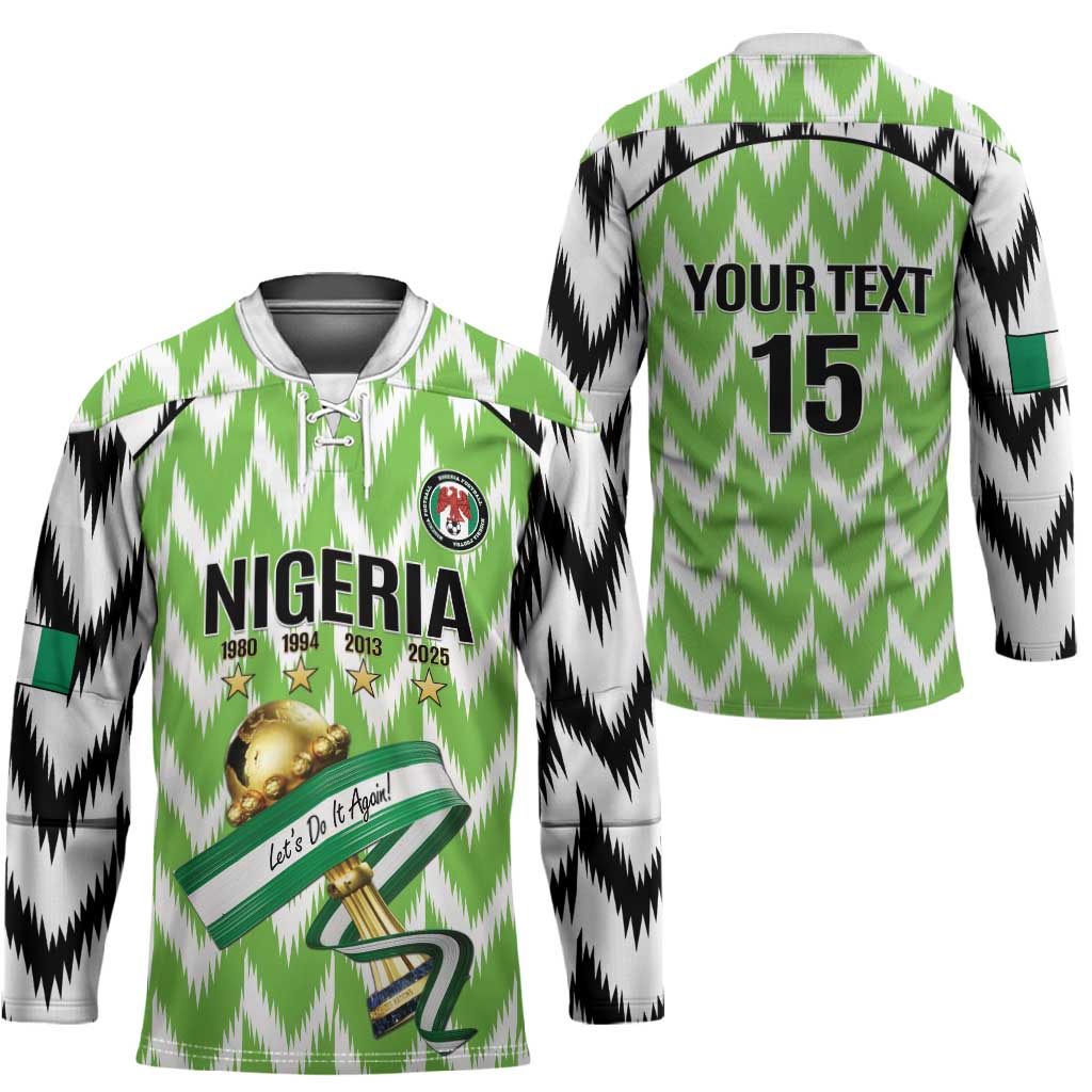 Custom Nigeria Football Hockey Jersey Super Eagles - Let’s Do It Again
