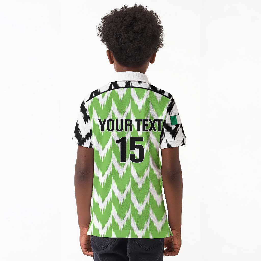 Custom Nigeria Football Kid Polo Shirt Super Eagles - Let’s Do It Again