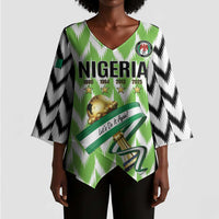 Custom Nigeria Football Kimono Sleeve Blouse Super Eagles - Let’s Do It Again