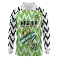 Custom Nigeria Football Long Sleeve Polo Shirt Super Eagles - Let’s Do It Again