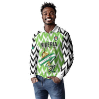 Custom Nigeria Football Long Sleeve Polo Shirt Super Eagles - Let’s Do It Again