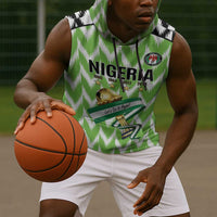 Custom Nigeria Football Sleeveless Hoodie Super Eagles - Let’s Do It Again