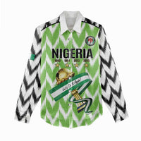 Custom Nigeria Football Women Casual Shirt Super Eagles - Let’s Do It Again