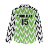 Custom Nigeria Football Women Casual Shirt Super Eagles - Let’s Do It Again