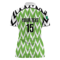Custom Nigeria Football Women Polo Shirt Super Eagles - Let’s Do It Again